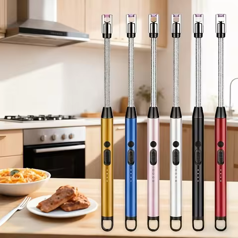 360 ° Rotatable Windproof Electronic Lighter, Stove Ignition Device, Equipped with a Durable Flexibl