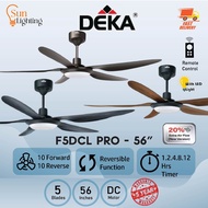 DEKA F5DCL PRO (LED) 56" 20 SPEED 5 BLADE DC MOTOR CEILING FAN KIPAS SILING 风扇