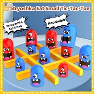 1Set Matryoshka Tic-Tac-Toe Game, XO Chess Board Game,Parent-Child Big Eat Small Gobble Board Toys, 