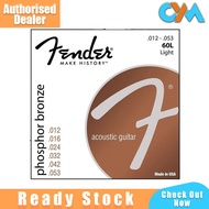 Fender Acoustic Guiter String 012-053 60 Light MADE IN USA