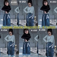 (IMPROT) PREMIUM EMBROIDERED SMALL SKENA LONG PANTS AGES 2 - 6 YEARS (K-251, K-252, K-253, K-254, K-