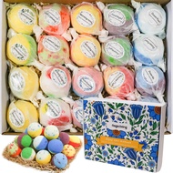Bath Bombs Gift Set, 20 Wonderful Fizz Effect Handmade Bath Bombs for Valentine’s Day, Christmas, Mo
