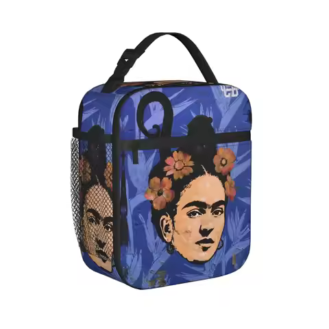 Fridas Mexican Artist Kahloo Insulated Lunch Bags Thermal Bag Reusable,Lunch Container Art Leakproof