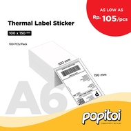 Thermal Label Sticker 100x150 100 lbr Stiker Online Shop A6 100 x 150