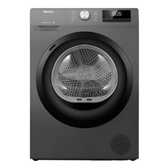 Hisense DRYER Heat Pump เครื่องอบผ้าฝาหน้า 8 kg. สีเทา รุ่น DH80N1