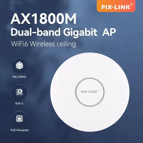 PIX-LINK CAP07 1800M Wireless AP WiFi 6 Dual-band Panel Ceiling AP POE 802.11.ax Gigabit Access Poin