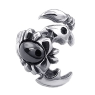 J171 Scorpion Ring Titanium Steel Inlaid Gemstone Men Open Scorpio Ring Ring260828D DD