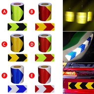 FUVOYA【Ready stock】5cm*1000cm Car Arrow Reflective Tape Decoration Stickers Traffic Safety Warning Reflection Tape Film Reflector Sign Sticker Roll