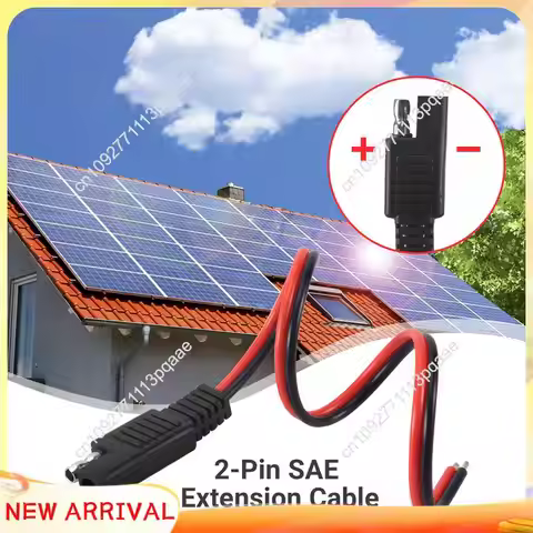 N84R 2 Pcs 18AWG SAE Extension Cable 2-Pin SAE Quick Connector Disconnect Plug 10A Solar Battery Pan