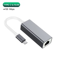 Kebidumei USB 3.0 to Ethernet Network Card Aluminum Gigabit Type-C Adapter for Laptop 1000/100Mbps U