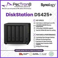 Synology DiskStation DS425+ 4-Bay NAS Server for Home, Business & Private Cloud Storage