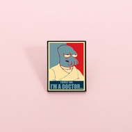 Comedy Animation Futurama Enamel Brooch Personalized ‘i'm A Doctor’ Metal Pin Backpack Clothing Acce