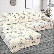 Pet Sofa Cover L Shape Corner Sofa Cover Elastic For Living Room Printed Cover For Sofa Slipcovers Stretch 1/2/3/4 Seat (Color : Color 22, Specification : 1pc 3-seat 190-230cm)