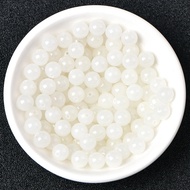 ธรรมชาติ Handmade Lapis Lazuli หลวม ลูกปัด Yangli สีขาว Qing น้ํา < Ne3> หยก Diy สร้อยข้อมือวัสดุอุป