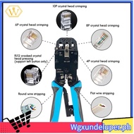 【W】RJ45 Network Crimper 10P 8P 6P 4P Crimping Tools Stripper for RJ45 RJ11 RJ12 RJ50 Connector Ether