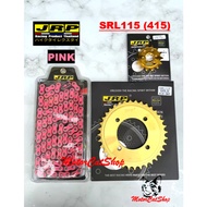Rantai JRP (PINK) Sprocket JRP (GOLD 415) Set Yamaha SRL115-Fi JRP Thailand
