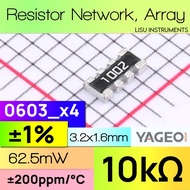 10k 0603x4 8P4R ±1% Array Resistor Network 1002 YAGEO YC164-FR-0710KL