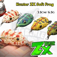 Umpan Katak Tiruan Getah Hunter ZX Soft Frog 3.5cm/ 6.5g Casting Thailand Fishing Lures【KTE】