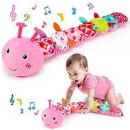 Baby Tummy Time Toy 0-6 Month Musical Stuffed Animal Plush Caterpillar Toy for Infant 6-12 Month Tee
