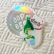 Oops bear - 白熊部長與啤酒冰箱磁石