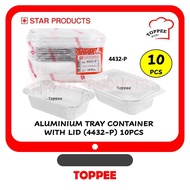 4432-P STAR BRAND DISPOSABLE ALUMINIUM TRAY WITH LID (1PKT X 10PCS)