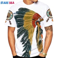 Summer Indian 3D Printed T-shirt Men's Cool Short Sleeved Top For Couples, Streetwear Style Retro Cl