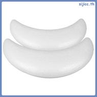 2 Pcs Craft Shaped Polystyrene Foams Moons for Party Decorations Supplies sijicc