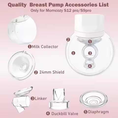 Milk Collector Cup Set Compatible with S12 Pro/S9 Pro Breast Pump, Replacement Pump Parts Breast Pum