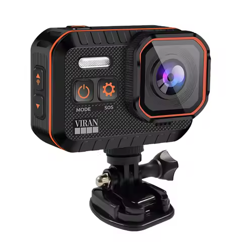 VIRAN Action Camera 4K60FPS with WiFi Remote 2.0” HD Screen Waterproof Ideal for Drive Recorders, Di