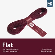 LILIN MR Shoelaces FA10 Maroon (Maroon Waxed Shoelaces 5mm Flat Flat (Waxed Laces) 90cm 100cm 120cm 