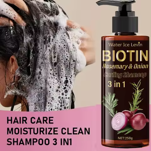 Biotin Shampoo Three-In-One, Moisturizing and Rich Onion Extract Foam, Hydrating and Shiny, Gentle M
