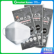 Su Mask | หน้ากากอนามัย 3 มิติ สีขาว ขนาดใหญ่ มาตรฐาน KF94 100 ชิ้น/กล่อง