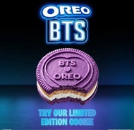 現貨❤️韓國Oreo x BTS黑糖煎餅味紫色夾心餅100g
