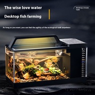 South American Fish Tank Side Filter Small Desktop Aquarium Set With Light Free Water Lazy Original 