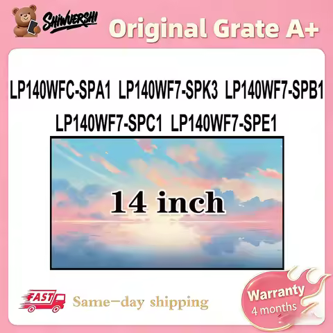 Original New A+ 14 inch Slim Laptop Lcd Screen Panel LP140WFC SPA1 LP140WF7 SPK3 LP140WF7 SPB1 LP140