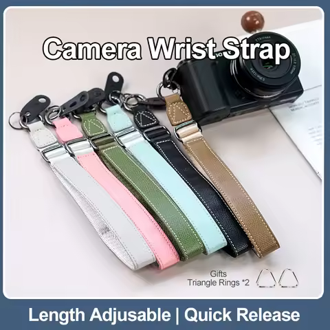 Adjustable Camera Hand Strap Wrist Strap Universal Mirrorless Quick Release Leather Sony ZVE10 ZV1 A