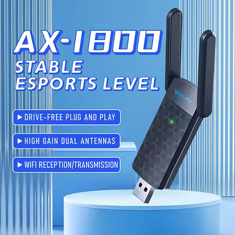 WiFi 6 USB3.0 Adapter 1800Mbps 5G/2.4GHz USB Wi-fi Dongle Wireless 802.11ax Network Card High Gain A