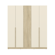 Koncept Furniture ตู้เสื้อผ้าบานเปิด รุ่น Hannie ขนาด 200 ซม. สีไม้อ่อน (200x56.5x220 ซม.)