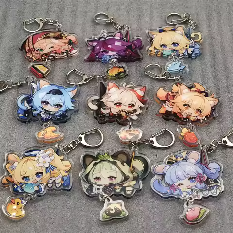 Genshin Impact Kaedehara Kazuha Yoimiya Kamisato Ayaka Keychain Accessories Key Chain Pendant Cartoo