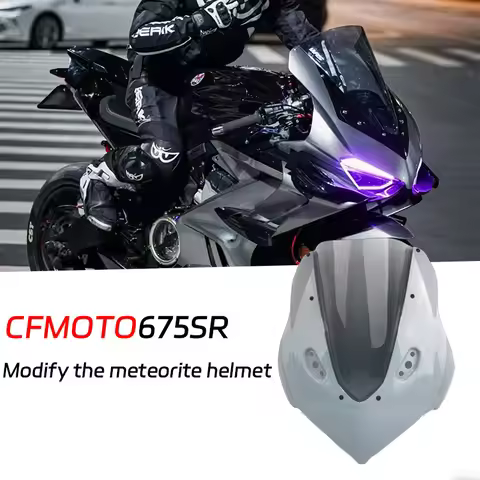For CFMOTO 675SR-R CF 675SR modified one-piece hood competitive windshield with raised front windshi