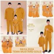 Set Family Tema Kuning Mustard Gold. Baju Raya 2024. Baju Raya Plussize. Sedondon Ibu Anak. Baju Mel