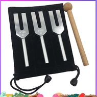 Angel Tuning Fork Set - 4096 Hz, 4160 Hz, 4225 Hz - Therapeutic Instrument Set with Wooden Strike an