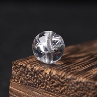 ลูกปัดคริสตัลหิมาลัยสีขาว ลูกปัดทรงกลม DIY สร้อยข้อมือ ลูกปัดเครื่องประดับ ลูกปัดตัวกั้น ลูกปัดเครื่