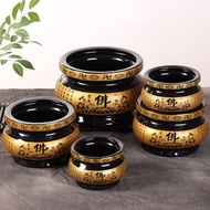 Stove Black Buddhist Heart Sutra Ceramic Stove Household Ceramic Indoor Burning Stove Buddhist Furni