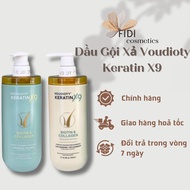 Cặp Dầu Gội Xả Voudioty Keratin X9 Biotin & Collagen 500mlChính Hãng An Toàn Mềm Mượt - Fidi Beauty