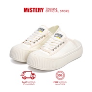 ◙♘ MISTERY รองเท้าผ้าใบส้นสูง TWO WAY รุ่น BURRER สีครีม (MIS-1103)