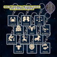 GANTUNGAN ZODIAC KEYCHAIN VIRAL CANCER GEMINI LIBRA VIRGO ARIES SCORPIO AQUARIUS SAGIARIUS CAPRICORN