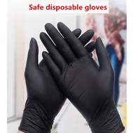 10 pieces (trial pack) black compound nitrile gloves kitchen disposable latex gloves cleaning gloves household kitchen laboratory garden