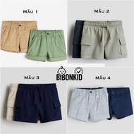[Bibonkid] Set of 2 HM US/UK/JP shorts for babies in sizes from 4-6m to 3-4y