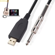 Doublebuy Portable USB 2 0 To 1 4inch 6 35mm Guitar Cable Recording Wire Line Feature OFC 200cm 300c